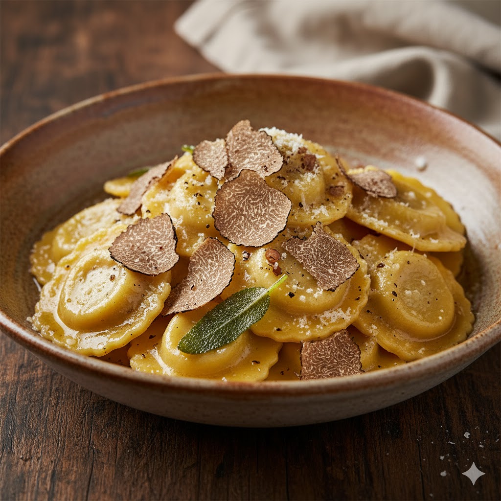 Ravioli de Trufa y Ricotta